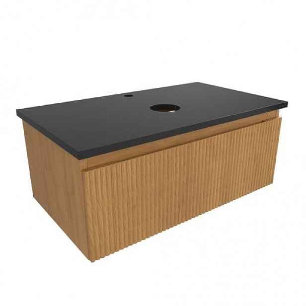 Koupelnová skříňka s krycí deskou SAT Evolution 78x30x44,5 cm dub medový mat SATEVO80DMZ