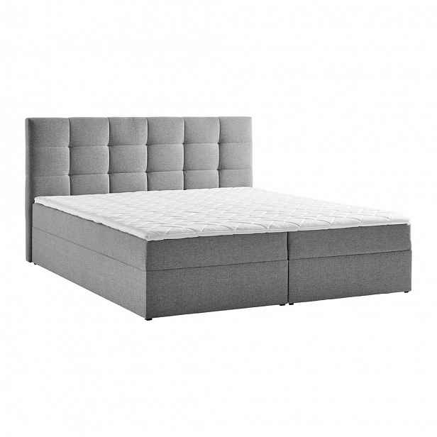 Boxspring Postel Marselie Šedá 200x220cm