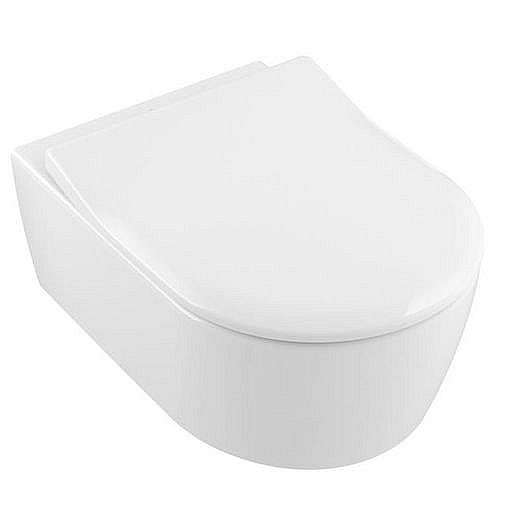 Wc s prkénkem softclose Villeroy & Boch Avento zadní odpad GLACERAAVWC006