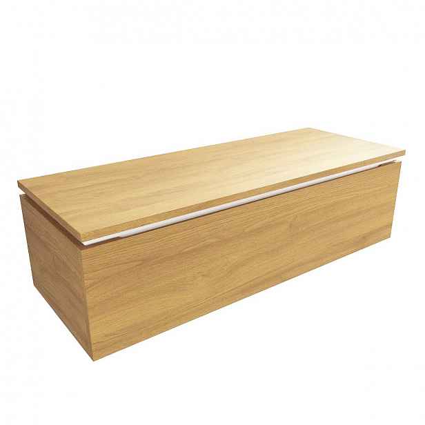 Koupelnová skříňka s krycí deskou SAT Feel 120x30x46 cm medový dub mat SATFEEL120DMDBEZ