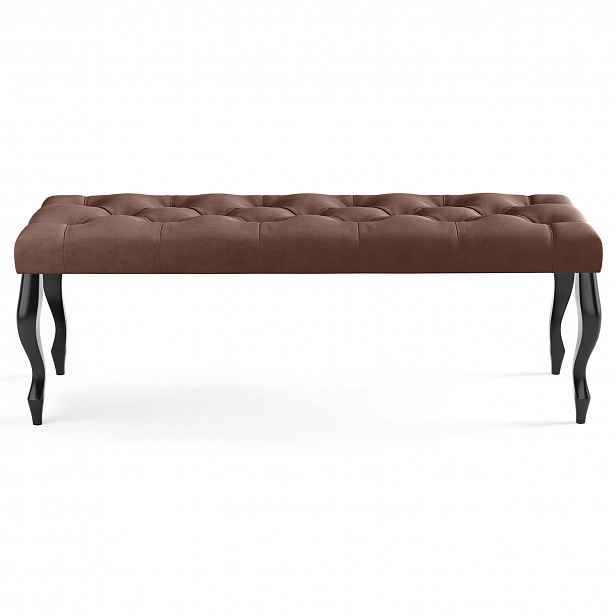 Lavice CHESTERFIELD 100x40 cm Tmavě hnědá