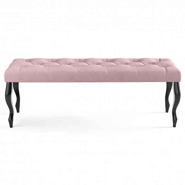 Lavice CHESTERFIELD 100x40 cm Světle růžová