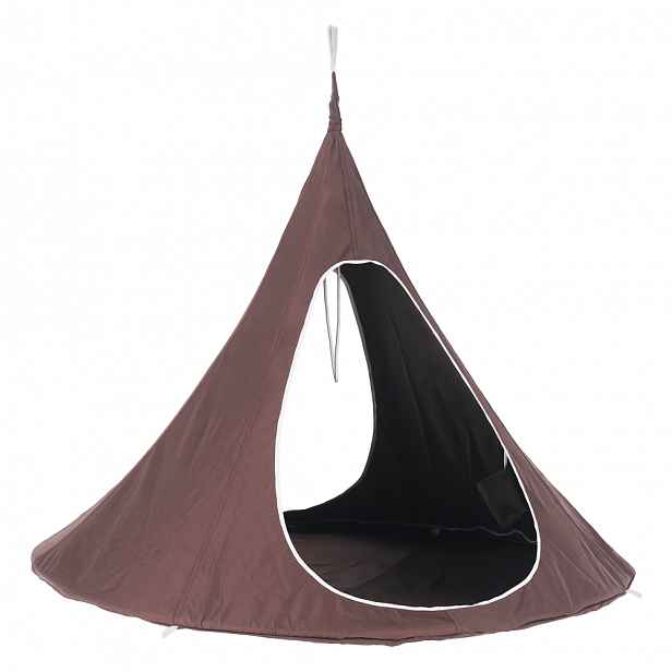 Závěsné křeslo KLORIN NEW TYP 2 BIG SIZE CACOON HAMMOCK Tempo Kondela Šedohnědá taupe