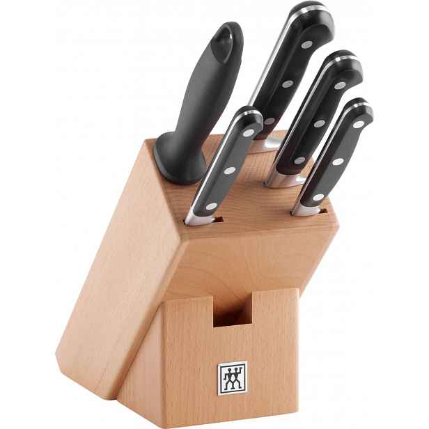 Zwilling Professional “S“ blok s noži, 6 ks (4 nože, ocílka a blok na nože) 1002319