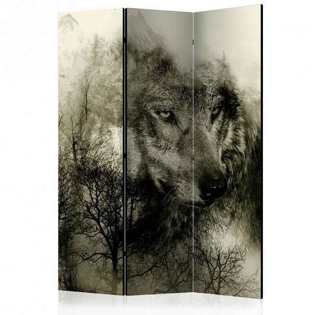 Paraván Mountain Predator (Beige) Dekorhome 135x172 cm (3-dílný)