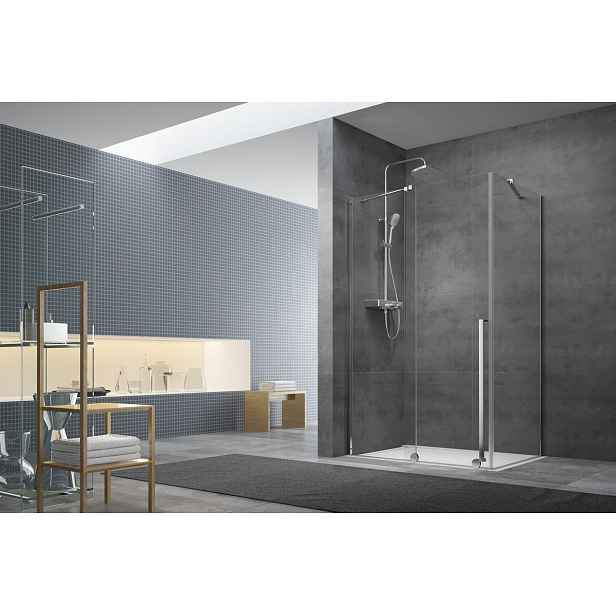 Sprchová zástěna walk-in Walk-In / Dveře 120x80 cm Swiss Aqua Technologies Walk-in Xmotion SATBWIXM120STE80