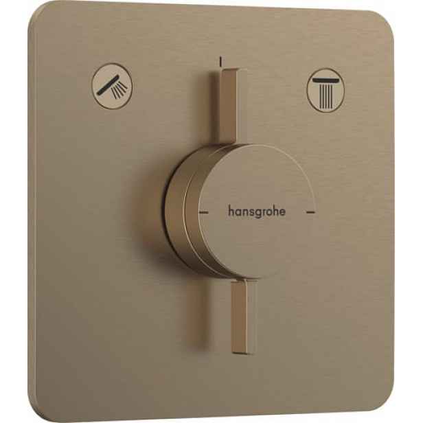 Vanová baterie Hansgrohe DuoTurn Q bez podomítkového tělesa kartáčovaný bronz 75414140