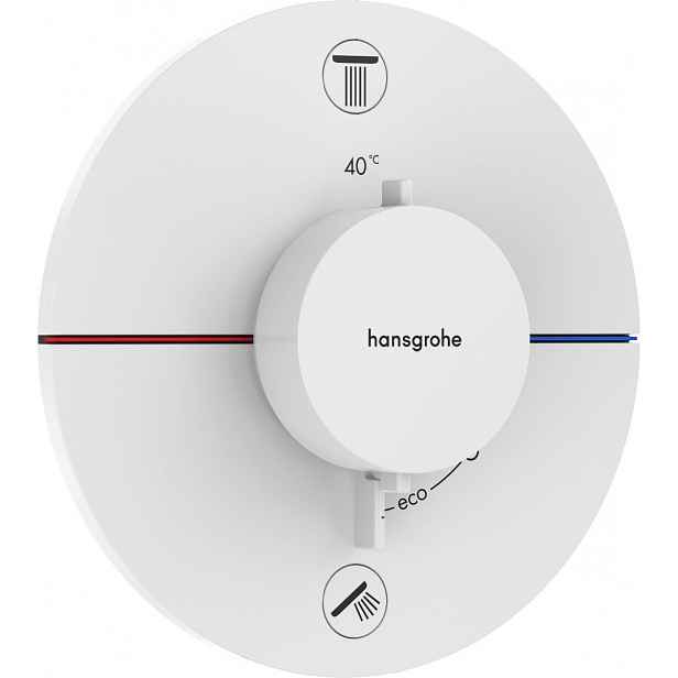 Vanová baterie Hansgrohe ShowerSelect Comfort S bez podomítkového tělesa matná bílá 15554700