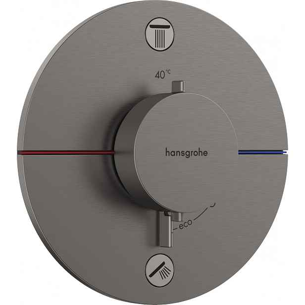 Vanová baterie Hansgrohe ShowerSelect Comfort S bez podomítkového tělesa kartáčovaný černý chrom 15556340