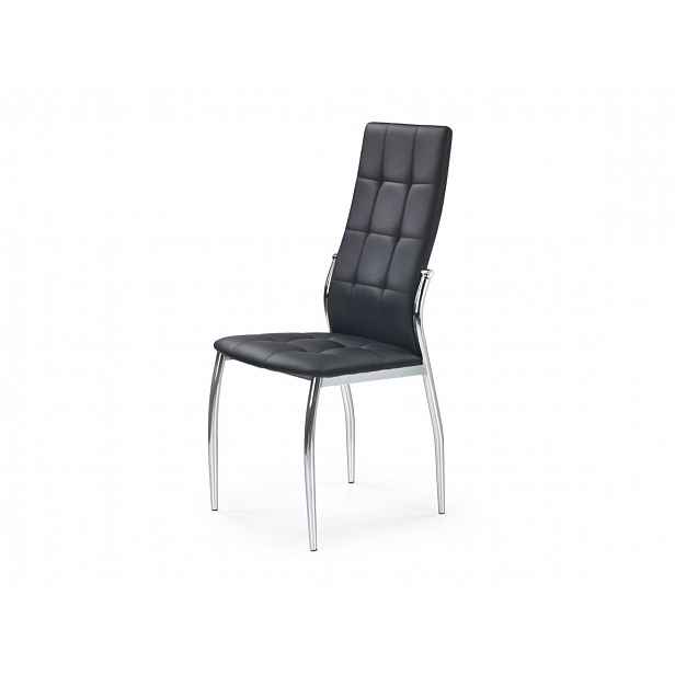 Židle černá ocel/ekokůže