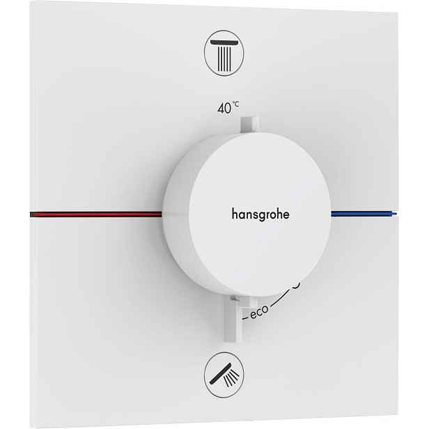 Vanová baterie Hansgrohe ShowerSelect Comfort E bez podomítkového tělesa matná bílá 15572700