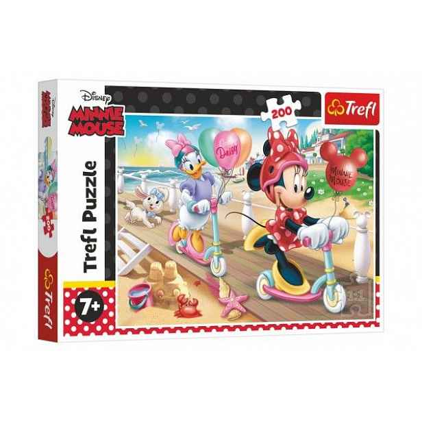 Puzzle Disney Minnie na pláži 200 dílků, 48 x 34 cm