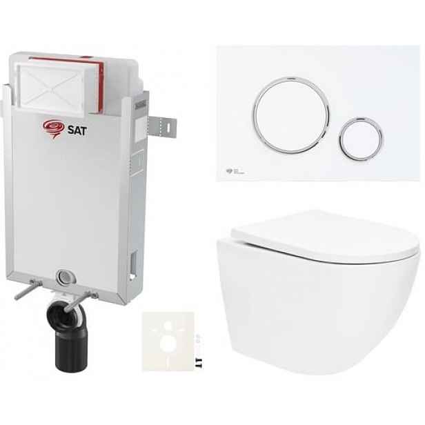 Závěsný wc set k zazdění SAT SIKOSZTOR6776