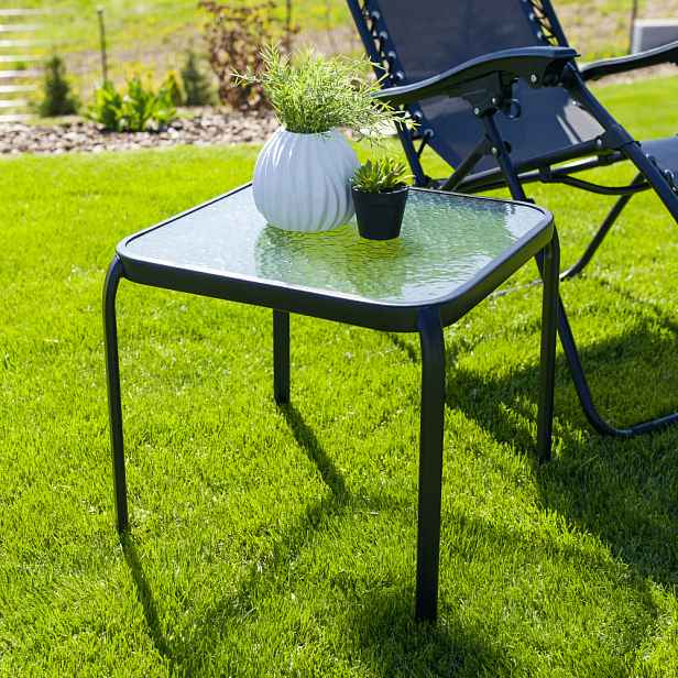 Zahradní stolek RAMOL ocel / sklo Tempo Kondela