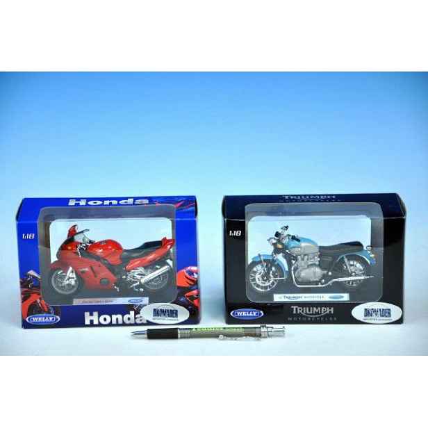 Welly Motocykl Honda F6 C model černá 1:18