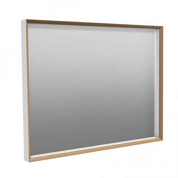 Zrcadlo Naturel Oxo Multi 90x70 cm bílá mat/buk OXOMULTIZRC9070