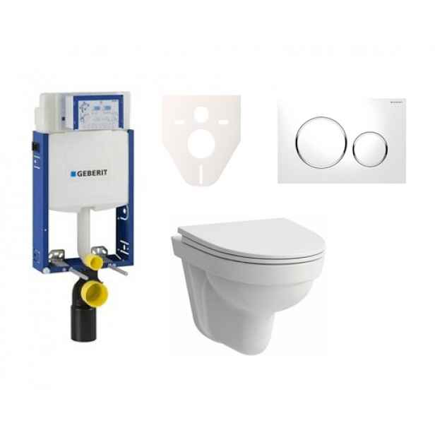 Závěsný set WC Laufen Pro Nordic + modul Geberit Kombifix s tlačítkem Sigma 20 (bílá) SIKOGE2H4