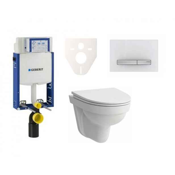 Závěsný set WC Laufen Pro Nordic + modul Geberit Kombifix s tlačítkem Sigma 50 (alpská bílá) SIKOGE2H8