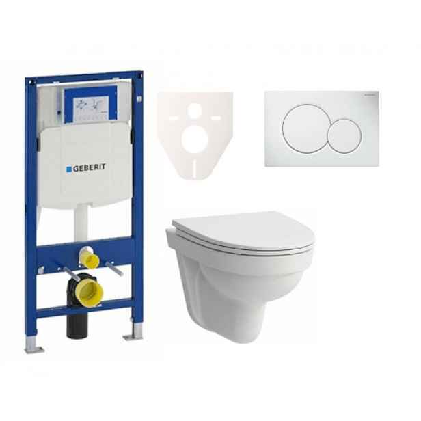 Závěsný set WC Laufen Pro Nordic + modul Geberit Duofix s tlačítkem Sigma 01 (bílá) SIKOGES3H1