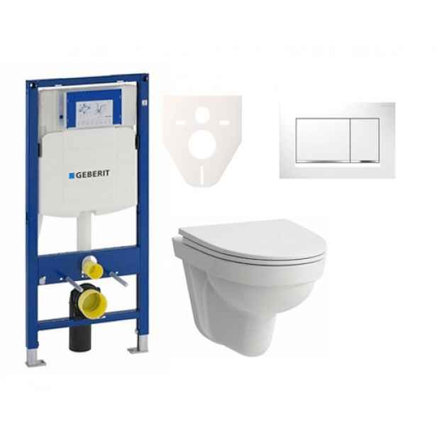 Závěsný set WC Laufen Pro Nordic + modul Geberit Duofix s tlačítkem Sigma 30 (bílá) SIKOGES3H5