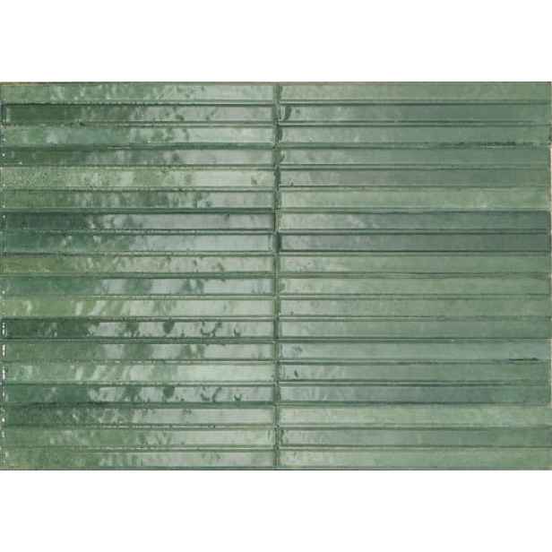 Obklad Ragno Look Verde Struttura 3D Yubi 6x24 cm lesk RCU8 (bal.0,720 m2)