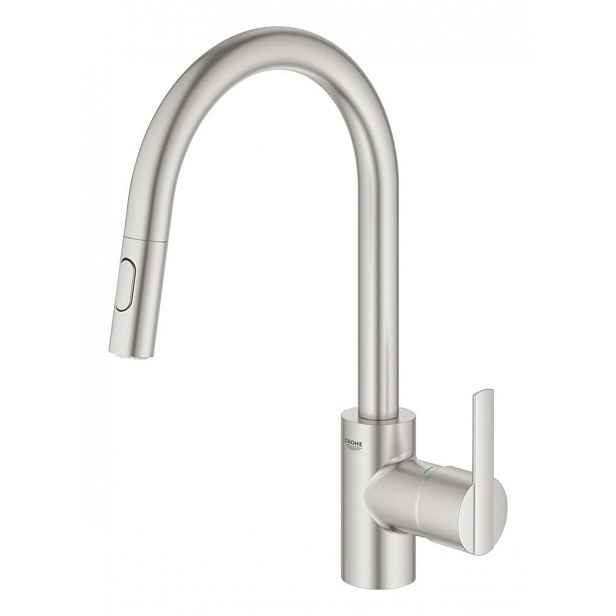 Dřezová baterie Grohe Feel s vytahovací sprškou, 2 proudy supersteel 31486DC1