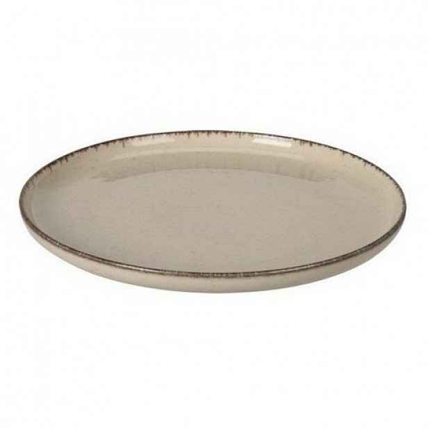 EH Porcelánový mělký talíř Beige, 24 cm