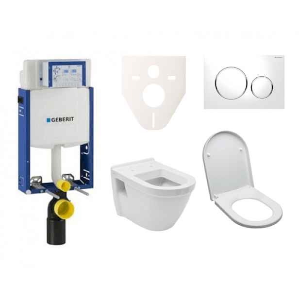 Závěsný set WC Vitra S50, nádržka Geberit Kombifix, tlačítko Sigma 20 bílé SIKOGE2V4