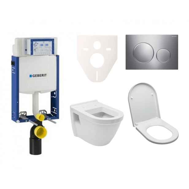 Závěsný set WC Vitra S50, nádržka Geberit Kombifix, tlačítko Sigma 20 chrom lesk SIKOGE2V41