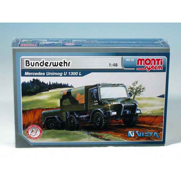 Monti 30 Bundeswehr Mercedes Unimog Stavebnice 1:v krabici 22x15x6cm