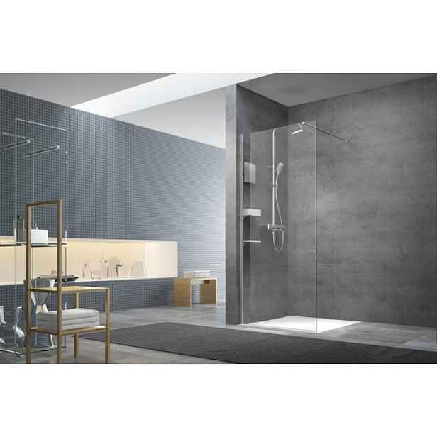 Sprchová zástěna walk-in Walk-In / dveře 120 cm s profilem, zavětrováním a dopňky Swiss Aqua Technologies Walk-in SATBWI120PRDOPL