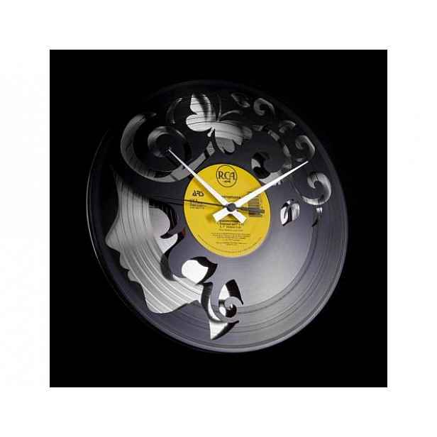 Designové nástěnné hodiny Discoclock 008SB Curly thoughts 30cm