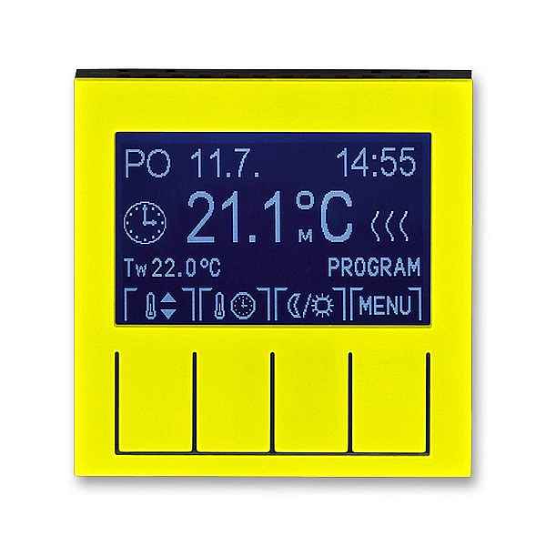 Termostat uni programovatelný Levit,žlutá/kouřová černá