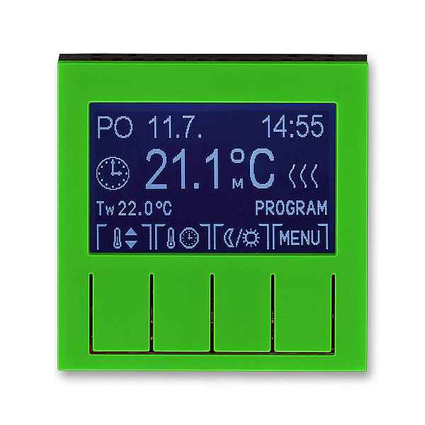 Termostat uni  programovatelný Levit zelená/kouřová černá