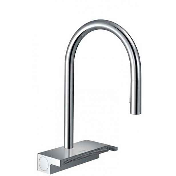 Dřezová baterie Hansgrohe Aquno s vytahovací sprškou, 3 proudy chrom 73837000