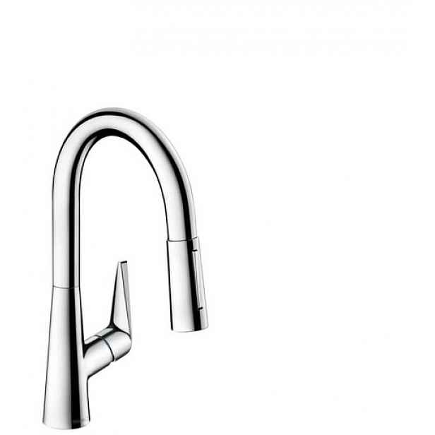 Dřezová baterie Hansgrohe Talis s vytahovací sprškou, 2 proudy chrom 73850000