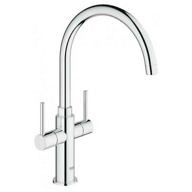 Dřezová baterie Grohe Grohe s otočným raménkem chrom 30190000