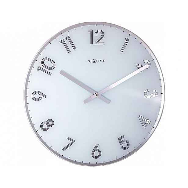 Designové nástěnné hodiny 8190wi Nextime Reflect 43cm