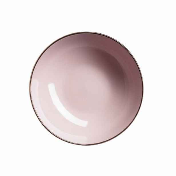 Mäser Polévková miska Metallic RIM Pink, 18,6 cm