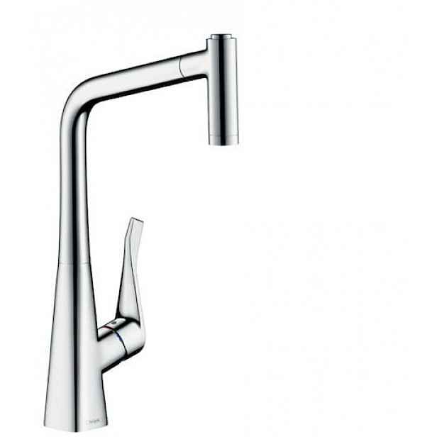 Dřezová baterie Hansgrohe Metris M71 s vytahovací sprškou chrom 14820000