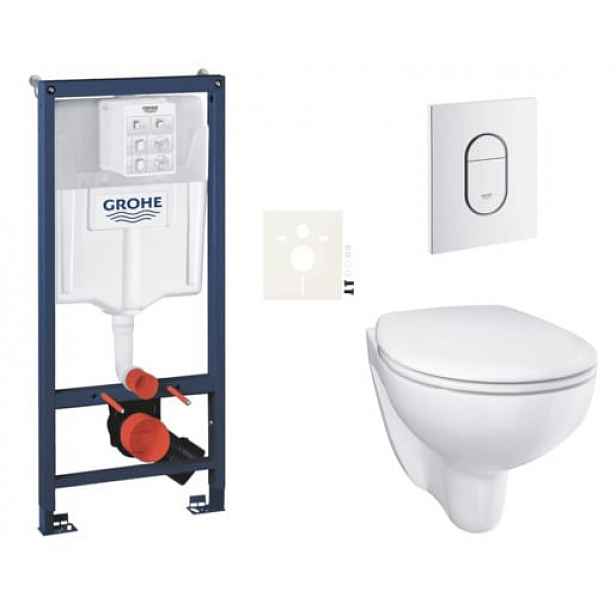 Závěsný wc set do lehkých stěn / předstěnová montáž Grohe Bau Ceramic SIKOGRSBAUASH0