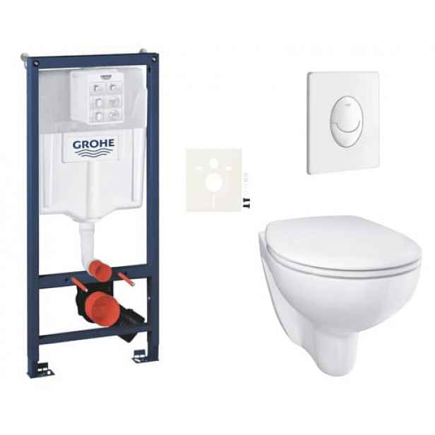 Závěsný wc set do lehkých stěn / předstěnová montáž Grohe Bau Ceramic SIKOGRSBAUSASH0