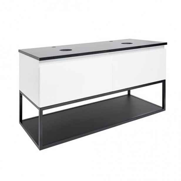 Koupelnová skříňka s krycí deskou SAT B-Way 119x30x45 cm bílá lesk BWAY120WTKF