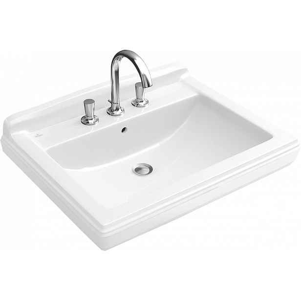 Zápustné umyvadlo Villeroy & Boch Hommage 63x52,5 cm tři otvory pro baterii 7102A1R1