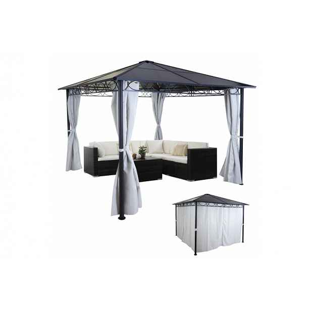 Pergola s boční stěnou 3x3m