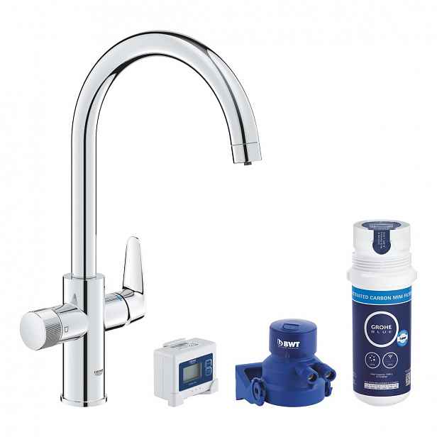 Dřezová baterie Grohe Blue Pure s filtrem chrom 30593000