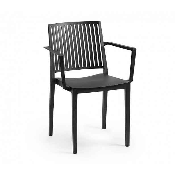 Jídelní židle BARS ARMCHAIR Rojaplast Černá