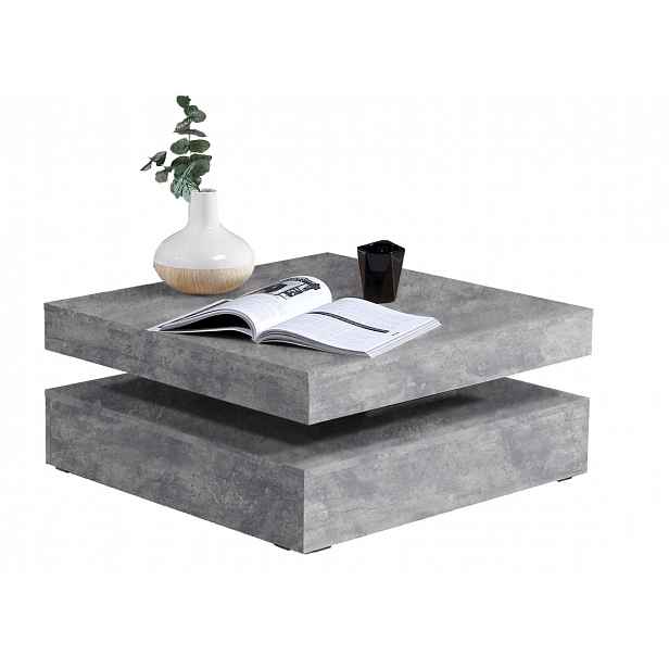 Konferenční stolek COFFEE TABLE, světle šedý beton