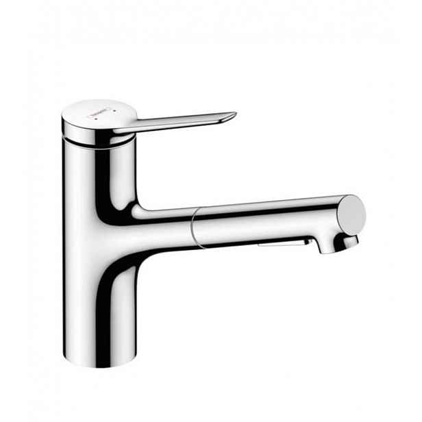 Dřezová baterie Hansgrohe Zesis s vytahovací sprškou, 2 proudy chrom 74800000