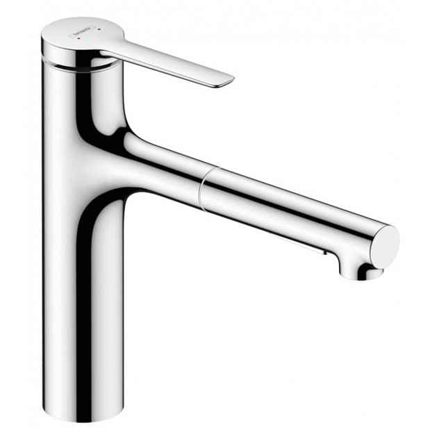 Dřezová baterie Hansgrohe Zesis s vytahovací sprškou, 2 proudy chrom 74801000